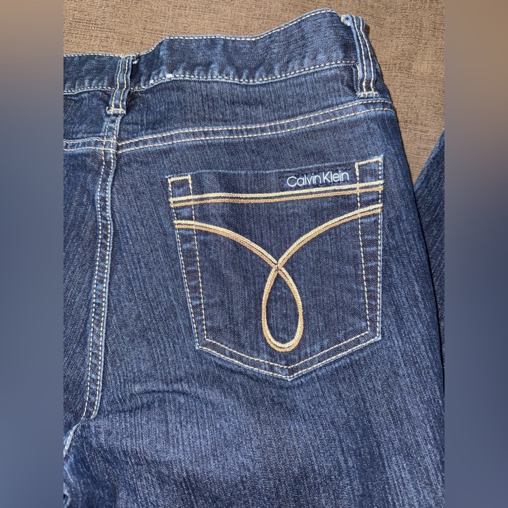 Calvin Klein vintage Blue Denim Skinny Straight Leg Jeans Size 8 - Picture 4 of 7